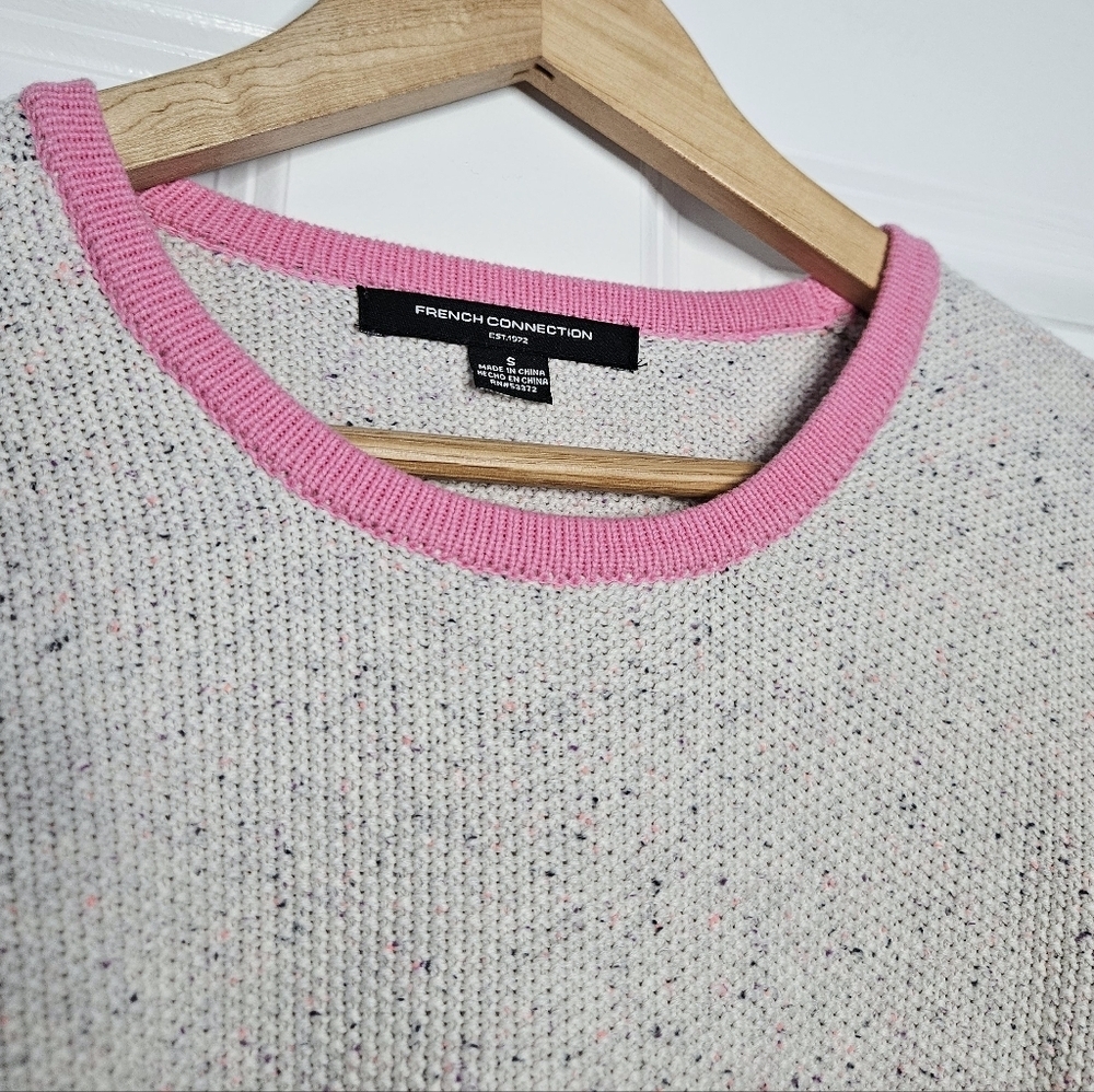 French Connection Mozart Confetti Waffle Knit Crewneck Sweater S - Picture 4 of 6